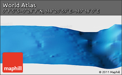 Physical Panoramic Map of the Area around 0° 10' 31" N, 148° 49' 29" E