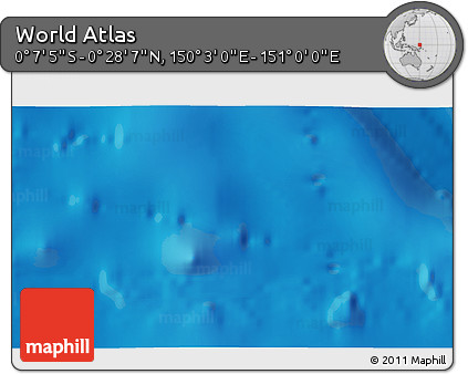 Physical 3D Map of the Area around 0° 10' 31" N, 150° 31' 30" E