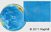 Physical Location Map of the area around 0° 10' 31" N, 151° 13' 29" W
