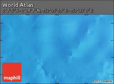 Physical Map of the Area around 0° 10' 31" N, 153° 4' 29" E
