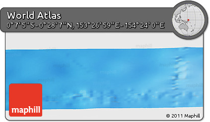 Physical Panoramic Map of the Area around 0° 10' 31" N, 153° 55' 30" E