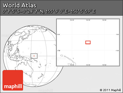 Blank Location Map of the Area around 0° 10' 31" N, 155° 37' 30" E