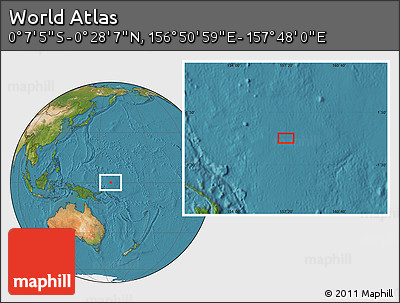 Satellite Location Map of the Area around 0° 10' 31" N, 157° 19' 29" E