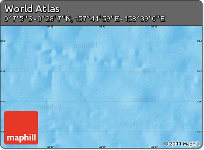 Shaded Relief Map of the Area around 0° 10' 31" N, 158° 10' 30" E