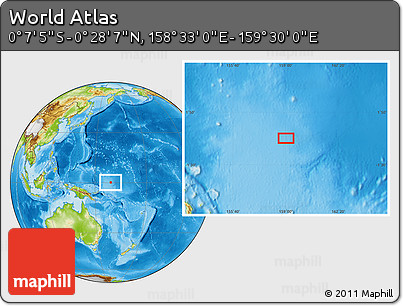 Physical Location Map of the Area around 0° 10' 31" N, 159° 1' 30" E