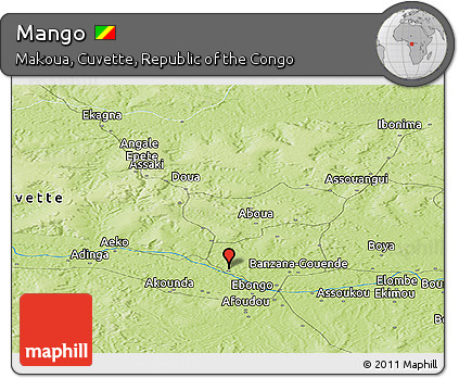 Physical Panoramic Map of Mango