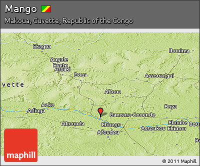 Physical Panoramic Map of Mango