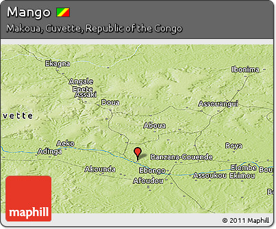 Physical Panoramic Map of Mango