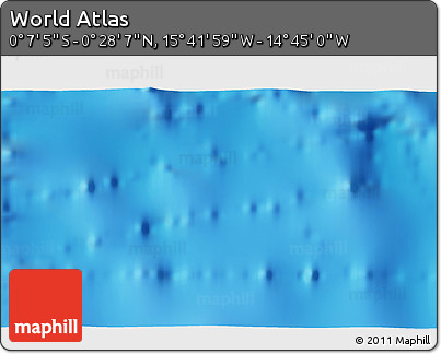 Physical 3D Map of the Area around 0° 10' 31" N, 15° 13' 29" W