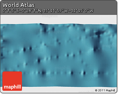 Satellite 3D Map of the Area around 0° 10' 31" N, 15° 13' 29" W