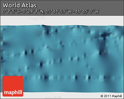 Satellite 3D Map of the Area around 0° 10' 31" N, 15° 13' 29" W
