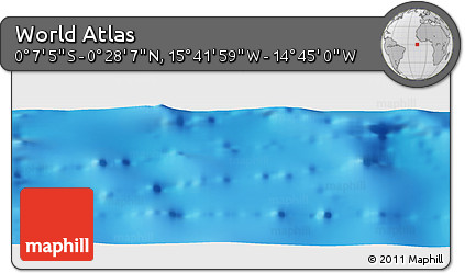 Physical Panoramic Map of the Area around 0° 10' 31" N, 15° 13' 29" W