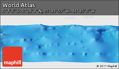 Physical Panoramic Map of the Area around 0° 10' 31" N, 15° 13' 29" W