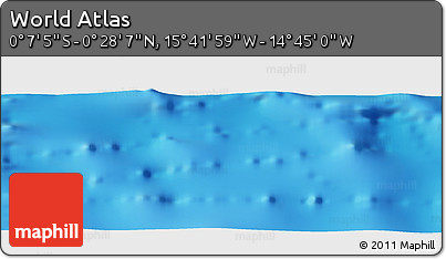Physical Panoramic Map of the Area around 0° 10' 31" N, 15° 13' 29" W
