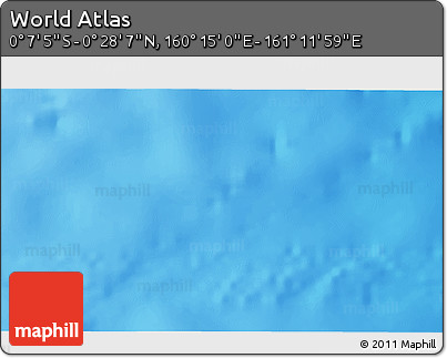 Physical 3D Map of the Area around 0° 10' 31" N, 160° 43' 29" E
