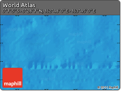 Physical Map of the Area around 0° 10' 31" N, 163° 16' 30" E