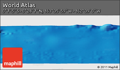 Physical Panoramic Map of the Area around 0° 10' 31" N, 163° 7' 30" W