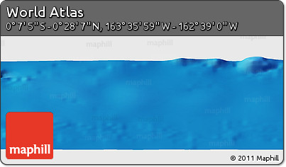 Physical Panoramic Map of the Area around 0° 10' 31" N, 163° 7' 30" W