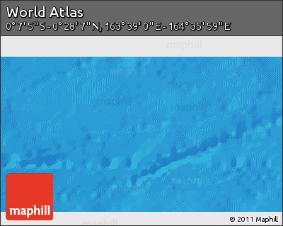 Shaded Relief 3D Map of the Area around 0° 10' 31" N, 164° 7' 30" E