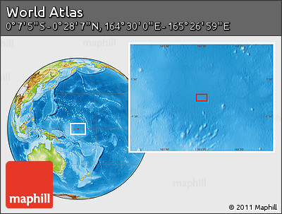 Physical Location Map of the Area around 0° 10' 31" N, 164° 58' 29" E