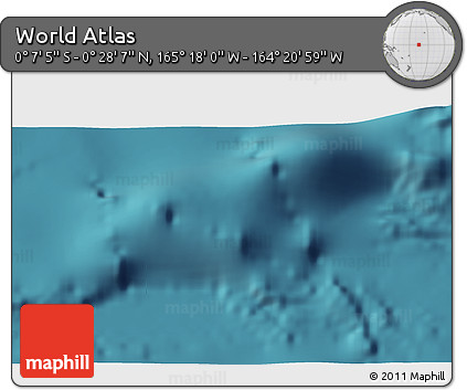 Satellite 3D Map of the Area around 0° 10' 31" N, 164° 49' 29" W