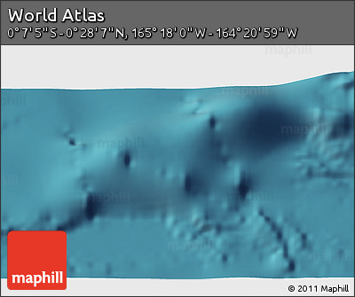 Satellite 3D Map of the Area around 0° 10' 31" N, 164° 49' 29" W