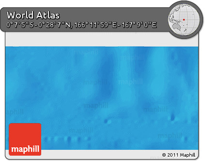 Shaded Relief 3D Map of the Area around 0° 10' 31" N, 166° 40' 30" E