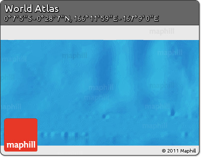 Shaded Relief 3D Map of the Area around 0° 10' 31" N, 166° 40' 30" E