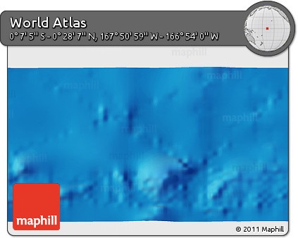 Physical 3D Map of the Area around 0° 10' 31" N, 167° 22' 30" W