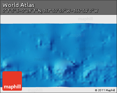 Physical 3D Map of the Area around 0° 10' 31" N, 167° 22' 30" W