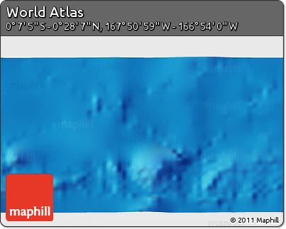 Physical 3D Map of the Area around 0° 10' 31" N, 167° 22' 30" W