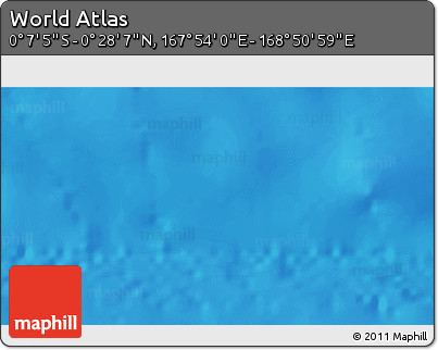Physical 3D Map of the Area around 0° 10' 31" N, 168° 22' 30" E
