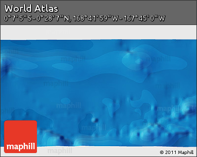 Political 3D Map of the Area around 0° 10' 31" N, 168° 13' 29" W