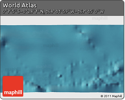 Satellite 3D Map of the Area around 0° 10' 31" N, 168° 13' 29" W