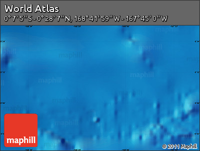 Physical Map of the Area around 0° 10' 31" N, 168° 13' 29" W