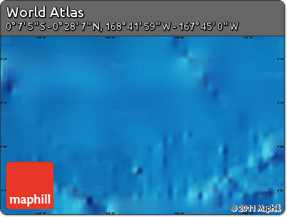 Physical Map of the Area around 0° 10' 31" N, 168° 13' 29" W