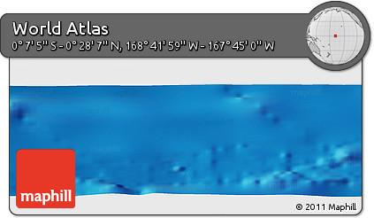 Physical Panoramic Map of the Area around 0° 10' 31" N, 168° 13' 29" W
