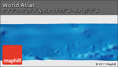 Physical Panoramic Map of the Area around 0° 10' 31" N, 168° 13' 29" W