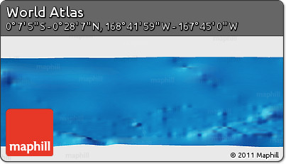Physical Panoramic Map of the Area around 0° 10' 31" N, 168° 13' 29" W