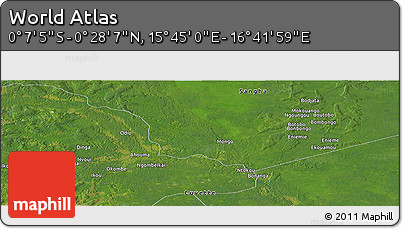 Satellite Panoramic Map of the Area around 0° 10' 31" N, 16° 13' 30" E