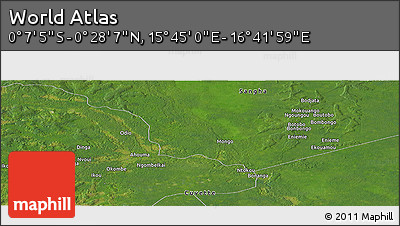 Satellite Panoramic Map of the Area around 0° 10' 31" N, 16° 13' 30" E