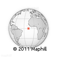 Outline Map of the Area around 0° 10' 31" N, 16° 55' 29" W, rectangular outline