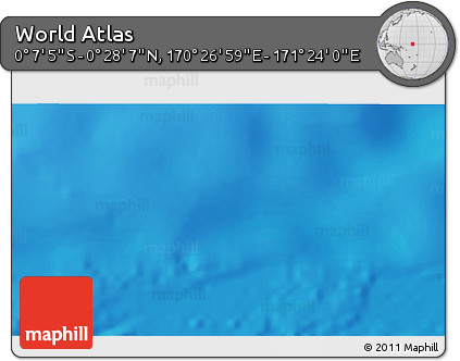Physical 3D Map of the Area around 0° 10' 31" N, 170° 55' 30" E