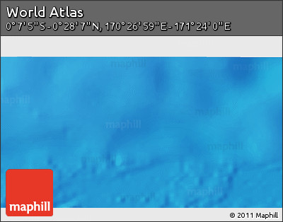 Physical 3D Map of the Area around 0° 10' 31" N, 170° 55' 30" E