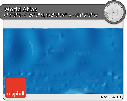 Physical 3D Map of the Area around 0° 10' 31" N, 171° 37' 30" W