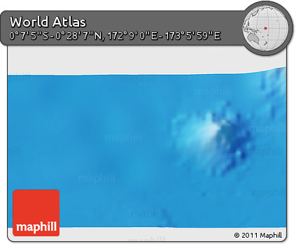 Physical 3D Map of the Area around 0° 10' 31" N, 172° 37' 30" E