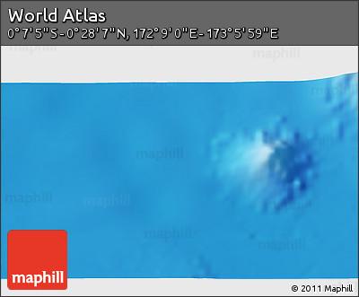 Physical 3D Map of the Area around 0° 10' 31" N, 172° 37' 30" E