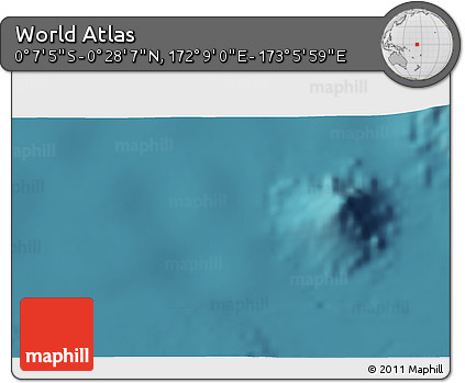 Satellite 3D Map of the Area around 0° 10' 31" N, 172° 37' 30" E
