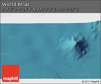 Satellite 3D Map of the Area around 0° 10' 31" N, 172° 37' 30" E