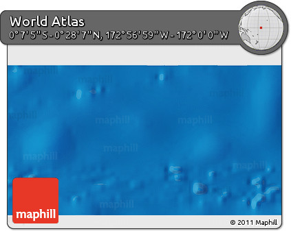 Physical 3D Map of the Area around 0° 10' 31" N, 172° 28' 29" W